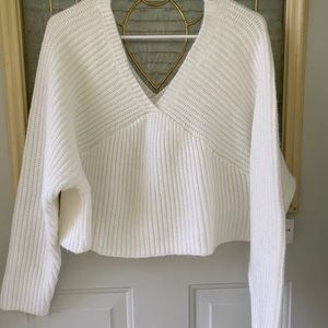 NWT Cropped White Sweater